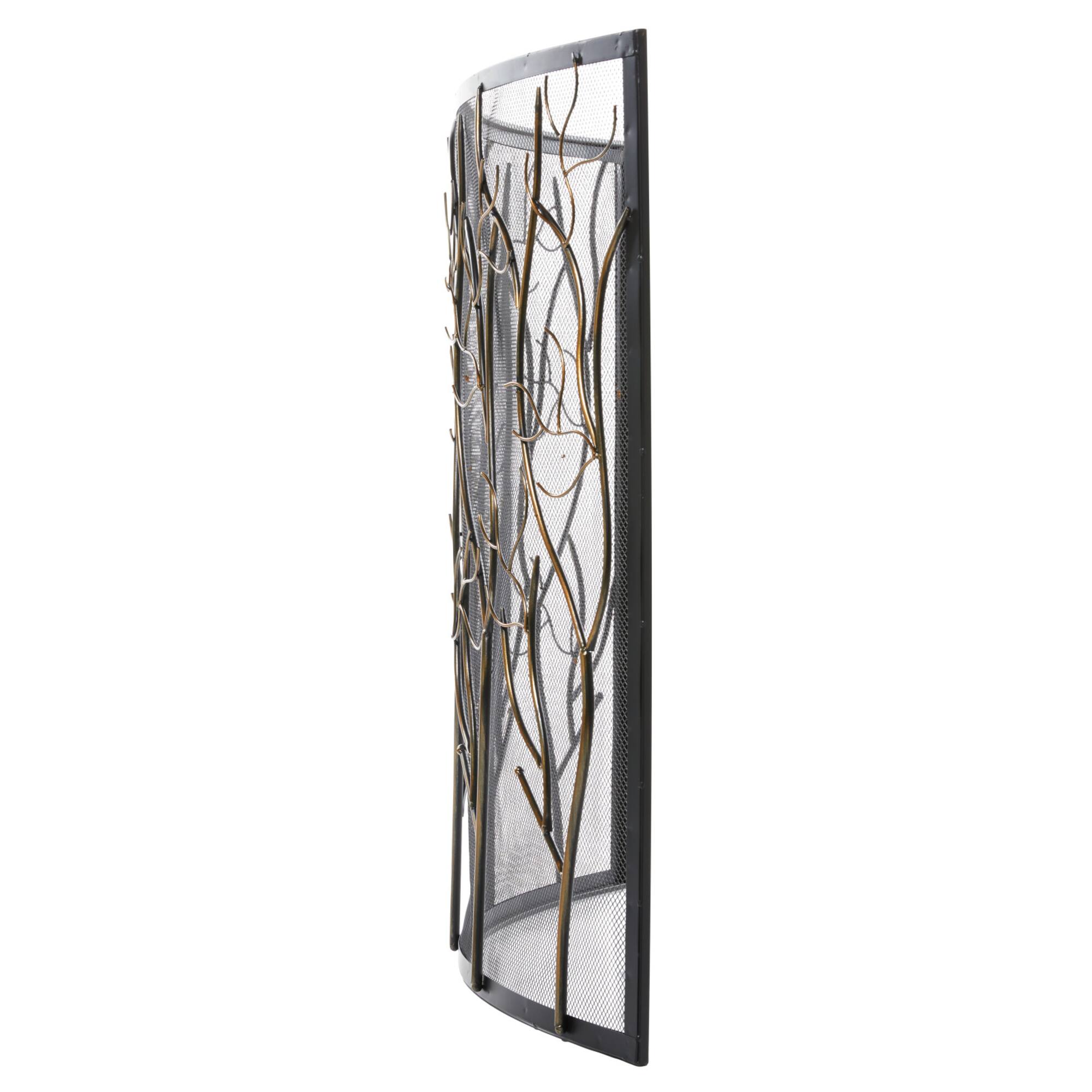 Brass Metal Eclectic Fireplace Screen